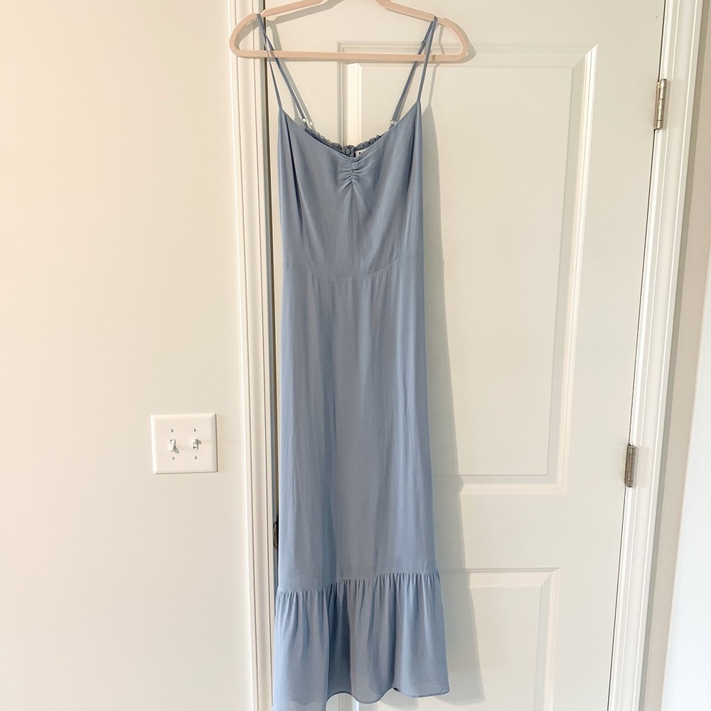 Reformation Light Blue Midi Slip Dress - Picture 2 of 8
